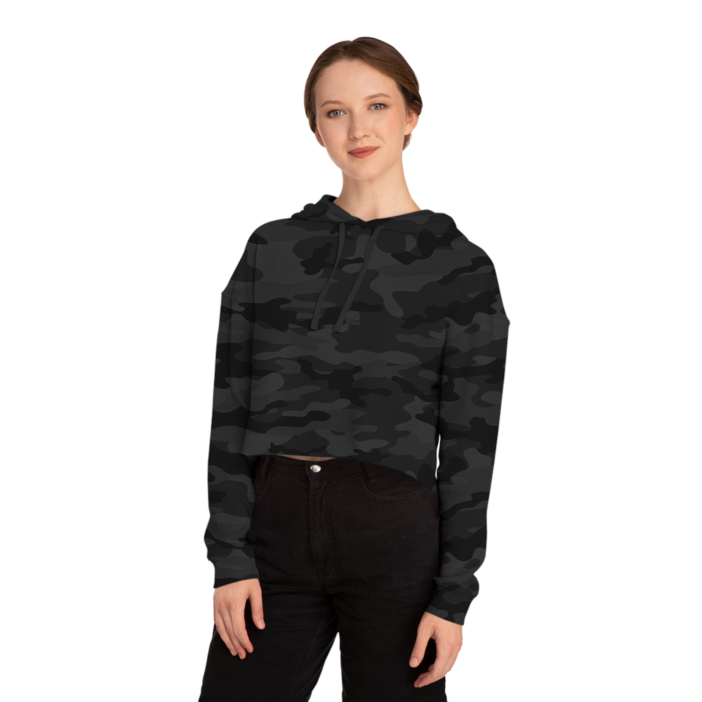 Women Cropped Hooded Sweatshirt