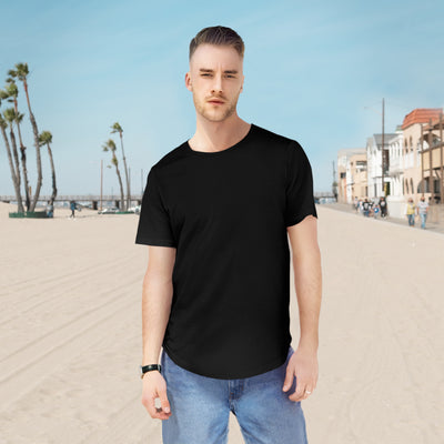 Men Jersey Curved Hem T-Shirt