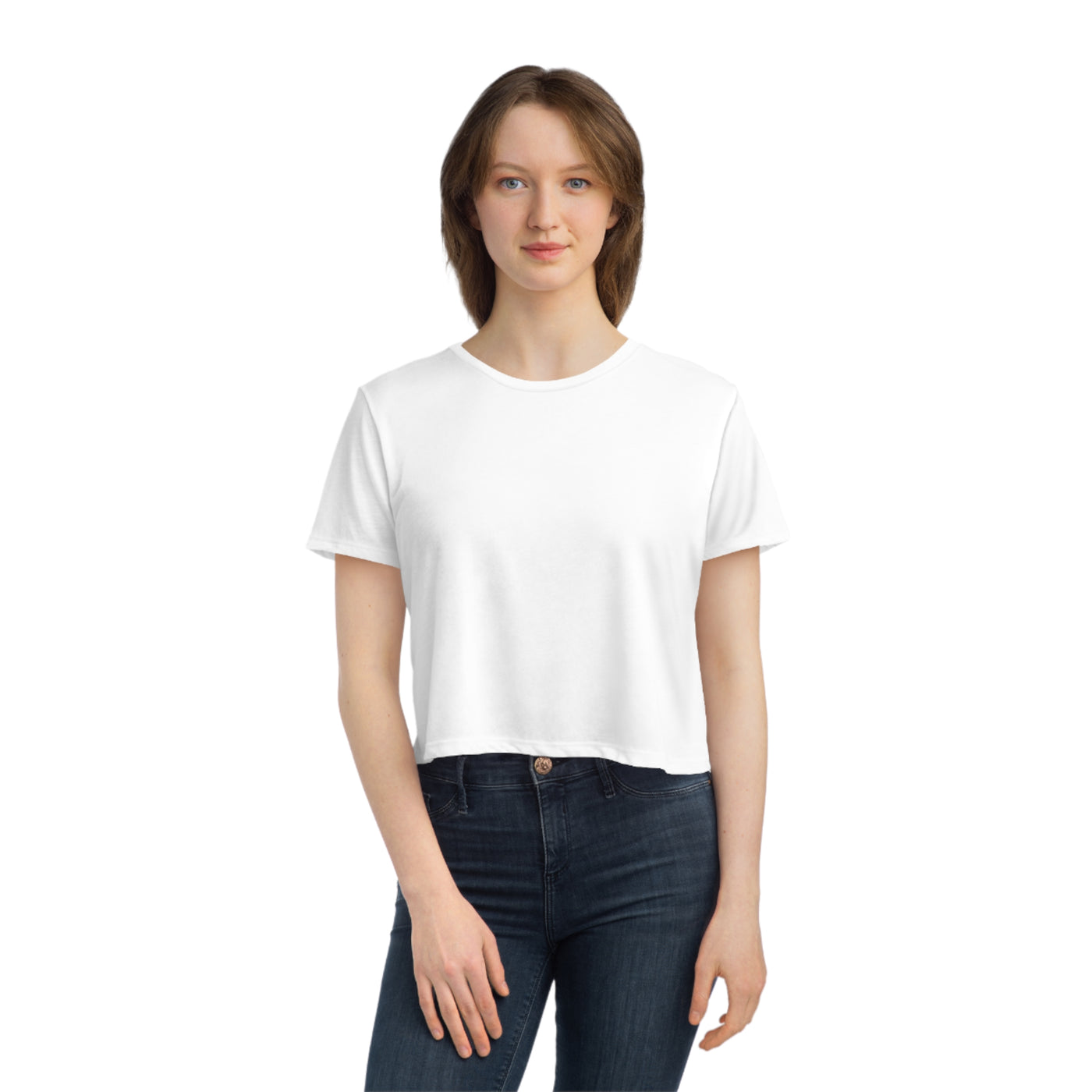 Women Flowy Cropped T-Shirt