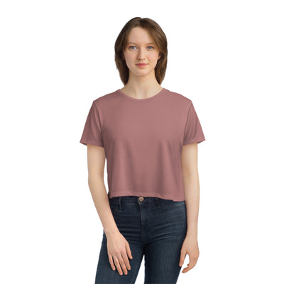 Women Flowy Cropped T-Shirt