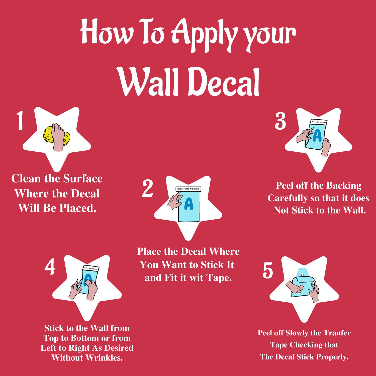 How to Install wall decal 3 How to Install wall decal 3