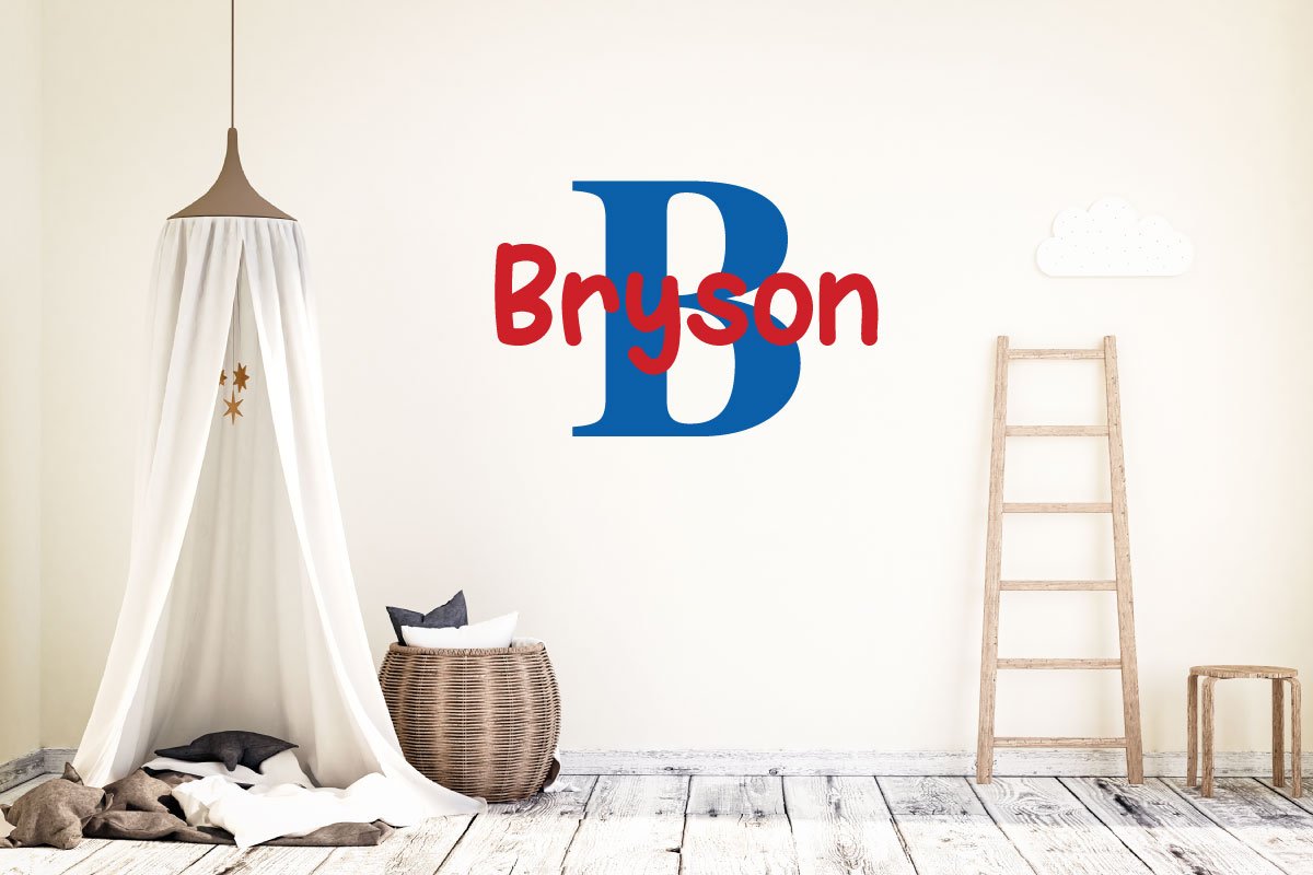 Custom Name and Initial Wall Decal